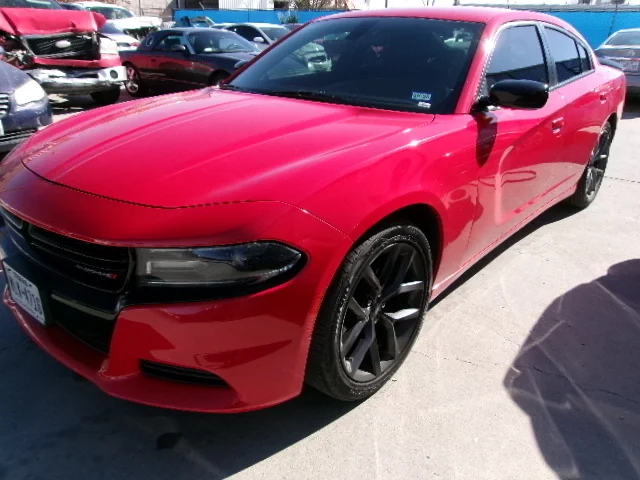 Red Charger fender perfectly repaired and painted